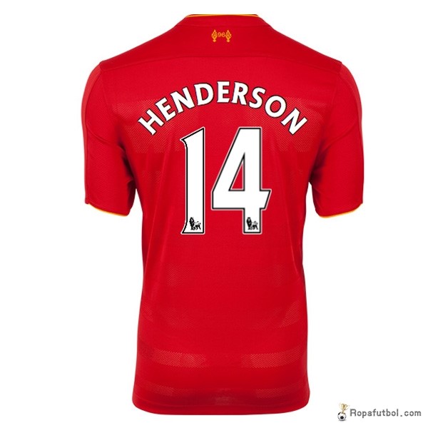 Camiseta Liverpool Replica Primera Ropa Henderson 2016/17 Rojo